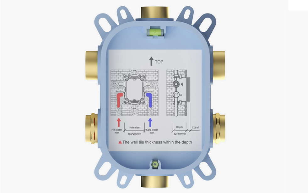 thermostatic shower mixer installation2