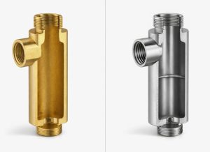 cast brass vs welded steel faucet cross section